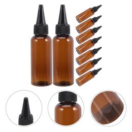 10 Pcs Pet Plastic Bottle Squeeze Applicator Oil Hair Empty Refillable Bottles