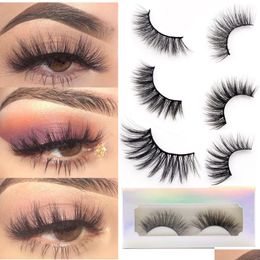 False Eyelashes 3D Mink Lashes 16 Styles Faux Natural Long Dramatic Tra Wispies Fluffy Eyelash Fl Strips Fake Eye Lash Extension Makeu Dhyov