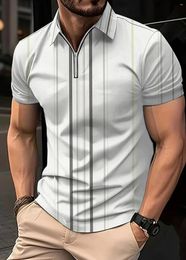 Men's Polos 2024 Summer Street T-Shirt 3d Printed Polo Shirt Clothing High Quality Casual Short Sleeved