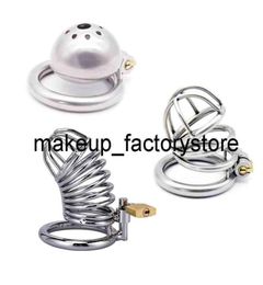 Massage 3 Styles Stainless Steel 3 Size Bird Cock Cage Lock Adult Game Metal Male Belt Device Penis Ring Sex Toy For Men6512653