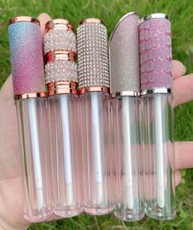 Empty Transparent Lip Gloss Tubes Plastic Lip Balm Tube Lipstick Mini Sample Cosmetic Container With Silver Cap F38034320393