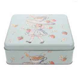 Storage Bottles Biscuit Tin Box Candy Jars Wedding Cake Decorations Sweets Holder Iron Food Containers Lids Sugar Case Gift