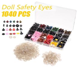 1040Pcs 6mm14mm Plastic Safety Eyes Noses Boxes For Teddy Bear Doll Animal Plush Toy DIY Making Doll Accessories 2012032915123