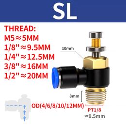 20/50 pcs Pneumatic Air Connector Fitting PC/PCF/SL/PB/PL Hose Fittings Pipe Quick Connectors