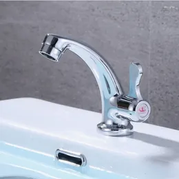 Bathroom Sink Faucets Modern Basin Faucet Znic Alloy/Brass Polished Single Handle Cold Water Wash Tap For Deck Mounted