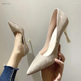 Dress Shoes Spring And Autumn Women's Tide 21 High-heeled Single Pointed Toe Stiletto Wedding Ladies Sex Appeal