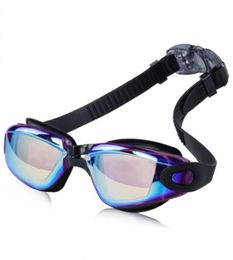 Swimming Goggles Attached Earplugs Anti Fog UV Protection Men Kids Swim Googles Q01125788817