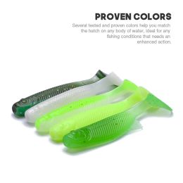 Hanlin 10/20pcs Soft Baits Worm Silicone Fishing Lures 6cm/2.5g Double Colour Jig Wobblers Artificial Swimbait Carp Bass Tackle