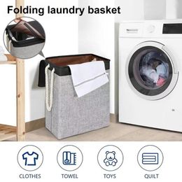 Laundry Bags 1 Set Foldable Basket With Reinforced Handle Storage Container Strong Load-bearing Dirty Clothes Hamper Bedroom Supplies