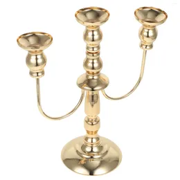 Candle Holders Bracket Tapered Candlestick Gold Table Decor Metal House Decorations Home Tea Light Decorative Conical Pillar