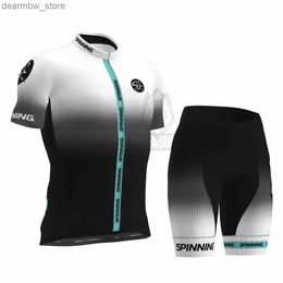 Cycling Jersey Sets Spinning Pro Team Cycling Jersey Set Men Summer Bicyc Clothing MTB Road Bike Shirt Bib Short Suit Ropa Ciclismo Maillot Hombre L48