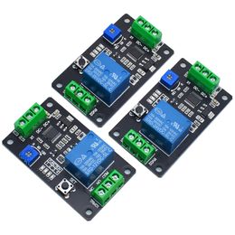 DC 5V/12V/24V Relay Module Timer Delay Self Locking Trigger Relay Board Delay On Off Time Switch Compatible with 555 Timer