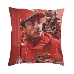 Pillow Formula One Racing Driver Leclerc Charles Sofa Cover Soft Monaco Racer Case Living Room Decoration Pillowcase