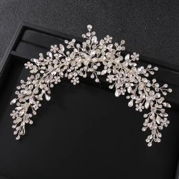 Crystal Rhinestone Bridal Wedding Headbands Tiaras Hairbands For Women Bride Bridal Wedding Hair Accessories Jewelry Band Gift