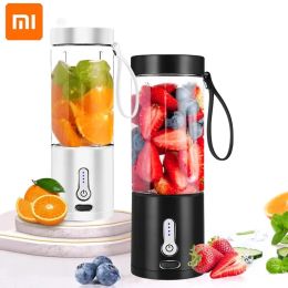 Juicers Xiaomi 530ML Electric Juicer Portable Smoothie Blender USB Rechargeable Food Processor Fruit Mixer Machine Mini Juicer Blender C