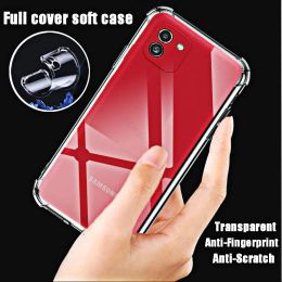 Phone Soft Case for Samsung Galaxy A03 TPU Clear Transparent for Sumsung A 03 6.5" SM-A035F Shockproof Anti-scratch Covers Shell
