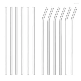 Drinking Straws UPORS 200Pcs/Set Glass Straw 200mm 8mm Reusable Healthy BPA Free Eco Friendly For Cocktail Tumblers