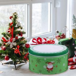 Storage Bottles Christmas Candy Jar Gifts Boxes Small Containers Cookie Tin Window Clothes Bin Tinplate Party Bags