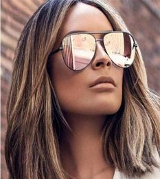 Pink Sunglasses Silver Mirror Metal Sun Glasses Pilot Sunglasses Women Men Shades Top Fashion Eyewear Lunette9195596