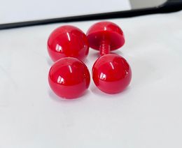 20pcs/lot new design 24mm 30mm full red half round toy eyes nose with back washer size option