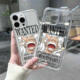 Comics Heroes Anime One Piece Nika Luffy Gear 5 Phone Case for IPhone 14 13 12 11 XS Pro Max X XR Plus Soft Silicone Transparent Cover Capa 240413