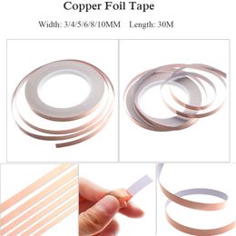 30 Meters Single Side Conductive Copper Foil Tape Strip Adhesive EMI Shielding Heat Resist Tape