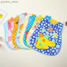 Bibs Burp Stones per neonati cartone animato cartone animato portatile per bavagie facili da lavaggio impermeabile per alimenti per bambini per alimenti per bambini per alimenti per bambini per 1-3 anni Y240412
