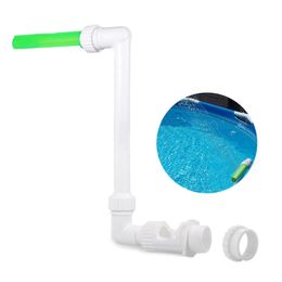 Water Fountain Single/Double Adjustable Swimming Pool Waterfall Fountain with Florescent Light Easy Install