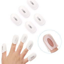 5Pcs/Box White Acrylic Nail Art Soak Off Cap Clips Nails Cleaning Manicure UV Gel Polish Soak off Wrap Tools For Finger