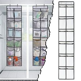 Wall Hanging Shoe Storage Organizer Bag Shoes Rack Over The Door Fabric Cabinet Closet Organizer For Shoes Clothes Holder