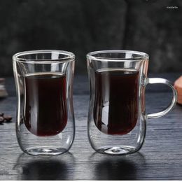 Wine Glasses Innovative Double Wall Insulated Glass Cup Heat-resistant For Tea Coffee Latte Espresso Iced Dishwasher Mugs 80ml