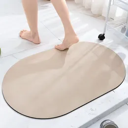 Bath Mats Bathroom Rugs Solid Soft Diatomaceous Earth Floor Pad Super Absorbent Toilet Carpet Door Foot Non-slip Shower Rug