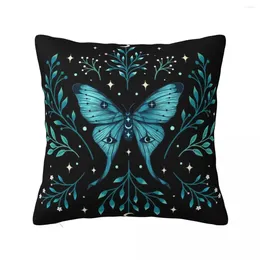 Pillow Mystical Moon Moth - Turquoise Throw Cover Christmas Sofa Covers