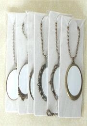 blank necklaces pendants for sublimation women men necklace pendant Jewellery for thermal transfer printing diy Supplies small whole7651508