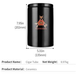 Ceramic Cigar Humidor Jar, Tobacco Stored Cigarette Tube for Home Travel, Tobacco, Tobacc Humidify Box, Large, New