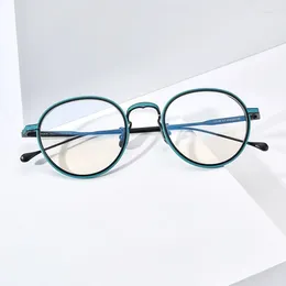 Sunglasses Frames Pure Titanium Ultra Light Glasses Frame For Men Round High Quality Optical Prescription Eyeglasses Women Myopia Reading