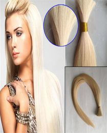 100g Human Braiding Hair Bulk Straight Brazilian Hair Bulk Blond Bulk 100 Natural Raw Hair6425847