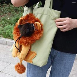 Cat Carriers Fashion Carry Bag Canvas Pet Carrying Adorable Lion Modelling Dog Travel Carrier Multi-purpose