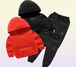 Designer Kids Clothing Sets Baby Boy Hoodie Twopiece Suit Autumn Girl Suits Child Sweatshirt Sweatpants Hooded 3 Styles Size 903403517