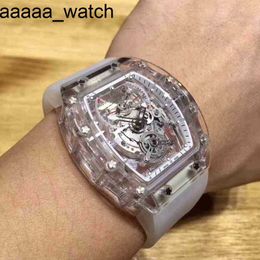 Richardmill Watch Date Luxury Mens Wristwatch Brand Spot Quality Assurance Casual Automatic Mechanical Hollow Transparent Crystal