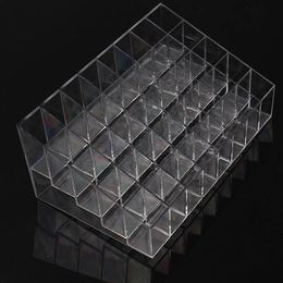 Trapezoid Clear Makeup Display 40 Lattices Lipstick Stand Case Cosmetic Organiser Holder Box Hot Sale High Quality