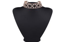 Fashion Brand Crystal choker Necklace Rhinestone Flower Maxi Statement Necklace women fashion chunky necklace Jewellery colliers4117757
