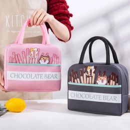 Storage Bags Insulated Bento Lunch Box Thermal Bag Large Capacity Food Zipper Container For Women Cooler Travel Picnic