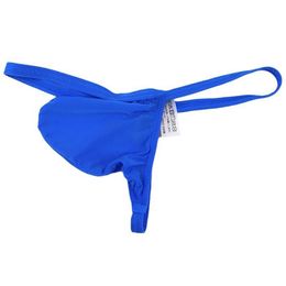 Men Sexy Micromini Thong G-String Pouch Ice Silk Panties Underwear T-Back Briefs Thongs Erotic Lingerie Hollow Out Exposed Butt