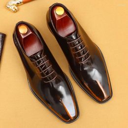 Dress Shoes Luxury Patent Leather Mens Oxfords Wedding Handmade Comfortable Quality Genuine 2024 Autumn Formal Man
