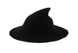 Witch Hat Diversified Along The Sheep Wool Cap Knitting Fisherman Hat Female Fashion Witch Pointed Basin Bucket for Halloween9012638