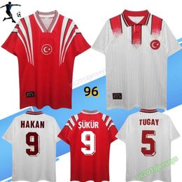 Retro 1996 Turkey Soccer Jerseys 96 97 Hakan Sukur Tugay Arif Erdem Vintage Classic Football Shirts