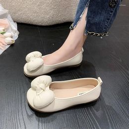 Casual Shoes 2024 Arrival Summer Round Toe Comfortable Flat Elegant Shallow Mouth Breathable Bow Women's NO: 2028