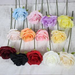 Decorative Flowers 10pcs Artificial Silk Rose Long Branch Bouquet For Wedding Home Decoration Fake Plants DIY Wreath Supplies Accessories