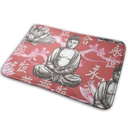 Carpets Buddha Mat Rug Carpet Anti - Slip Bedroom Entrance Door Buddhism Yoga Zen Hippie Meditation Buddhist Spiritual Mandal